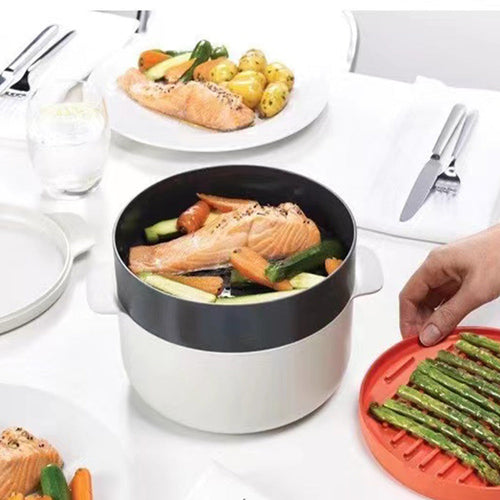 Kitchen Plastic Microwave Steaming Container